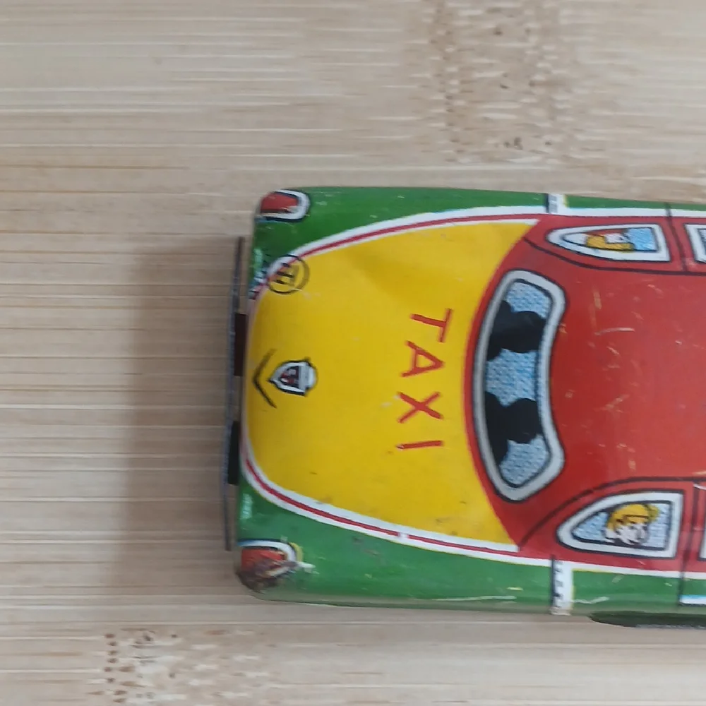 Vintage Tin Toy Taxi Car 1950's
